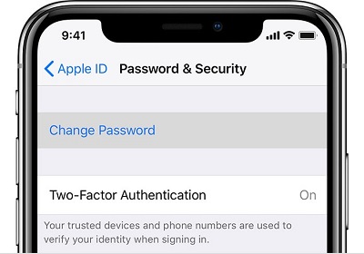 unlock apple id with password and security in device