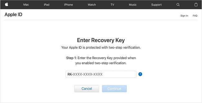 unlock apple id via two-step verification