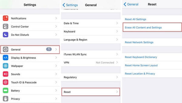 erase all content and settings before restoring iphone