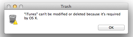 cant uninstall itunes mac