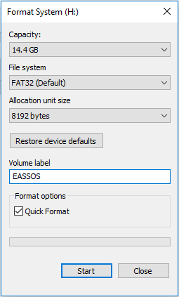 format hard drive with quick format