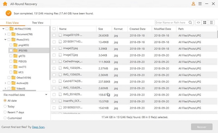 preview and recover deleted files from corrupted hard drive