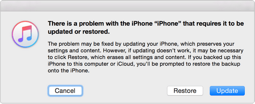 reset itunes in recovery mode for itunes could not connect iphone 