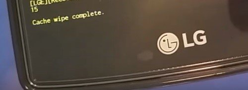 cache wipe complete in lg g4