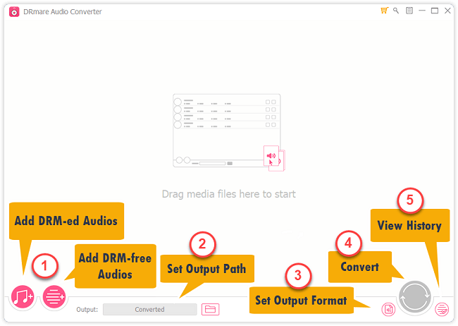 drmare audio converter interface