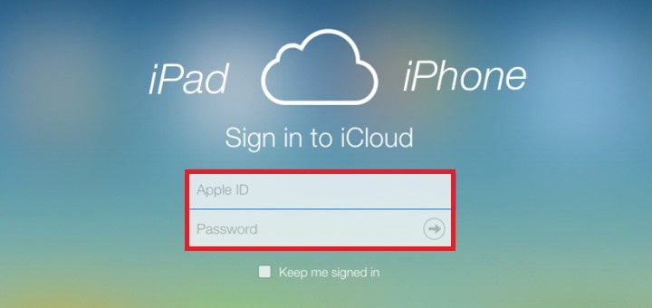 ipad iphone sign in icloud