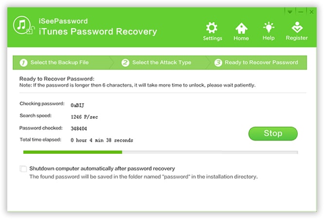 steps of iseepassword itunes password recovery review