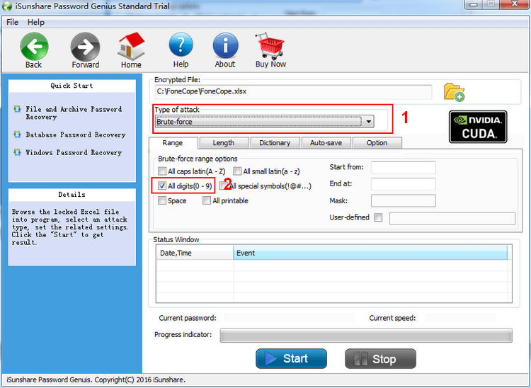 brute force attack to recover password