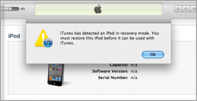 unlock ipod via recovery mode