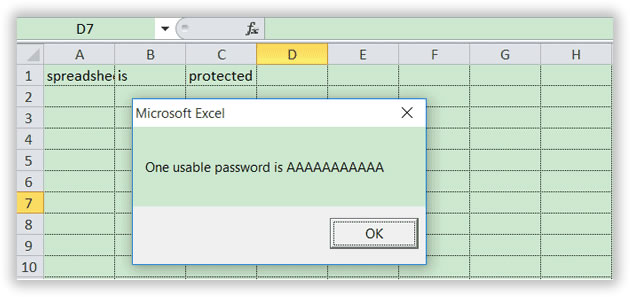 get the usable excel password