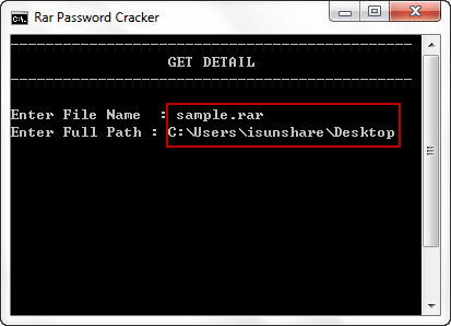 copy rar name and file in cmd