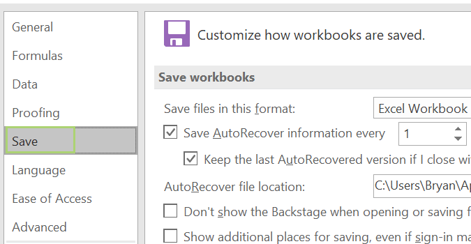click save option enter save workbooks