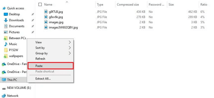 zip files windows 10