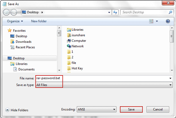 save notepad as a bat file