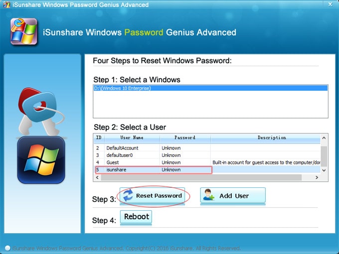 solved reset windows password