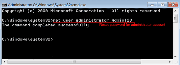 reset password on hp laptop with cmd
