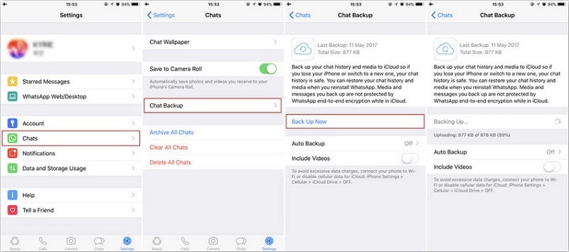 back up whatsapp chats now via settings