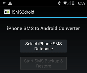 transfer text messages from iphone to android via isms2droid