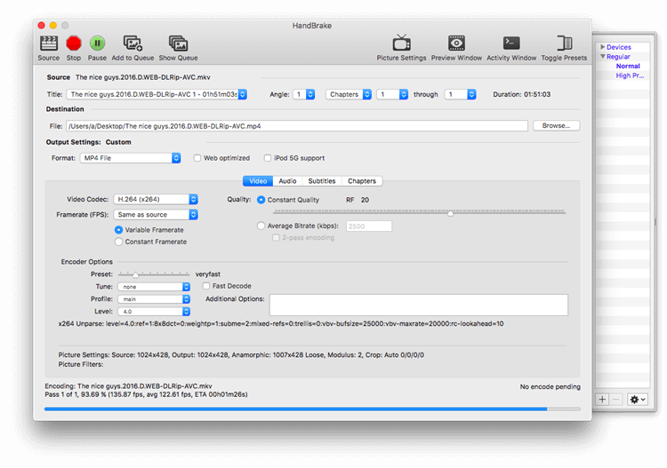 convert itunes m4v to mp4 with handbrake