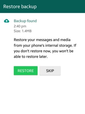 restore whatsapp messages from local files