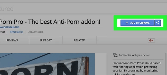 add anti-porn extension on google chrome pc