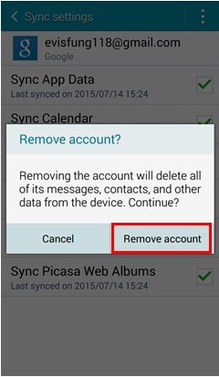 remove google account