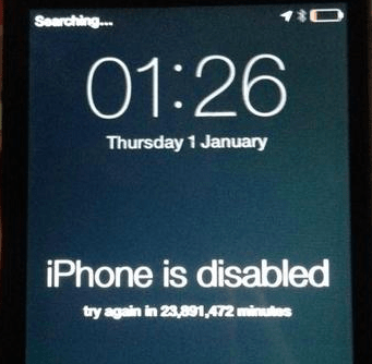 iphone is disabled