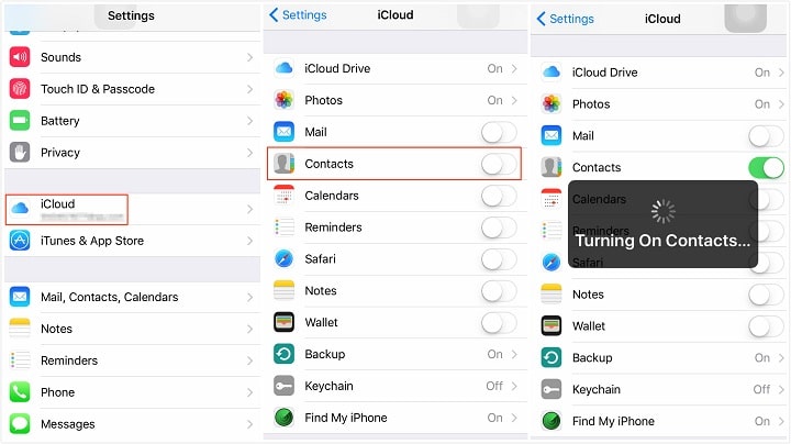 transfer iphone contact to samsung with icloud