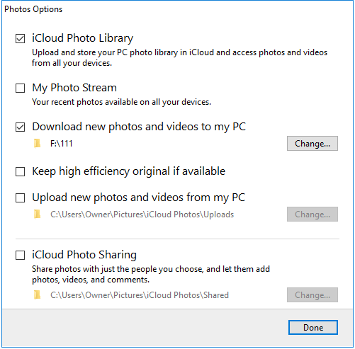 check the option of upload from my pc