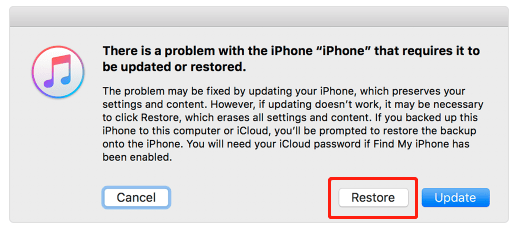 remove iphone forgotten passcode with itunes