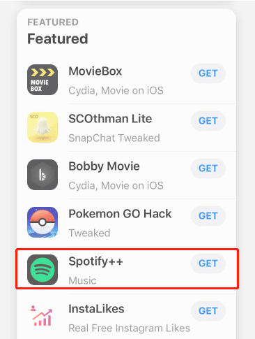 get spotify++ on appvalley