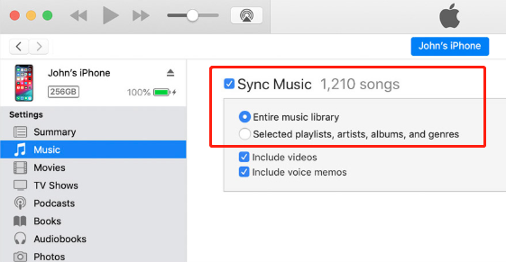 sync ipod music to itunes on windows 10