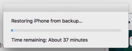 restore iphone time remaining 37 minutes