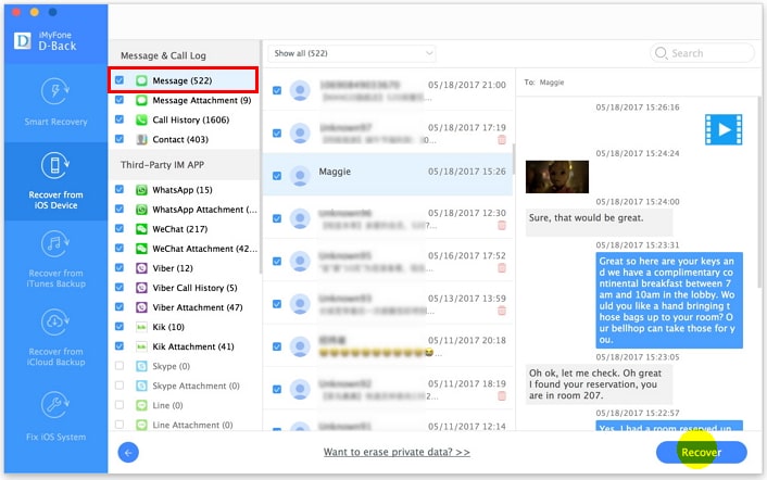 recover deleted imessages on mac with software
