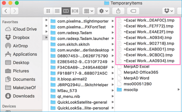 recover excel not saved mac temporary folder