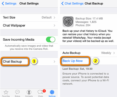 backup whatsapp messages iphone to transfer