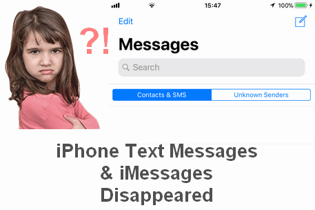 iphone text messages imessages disappeared