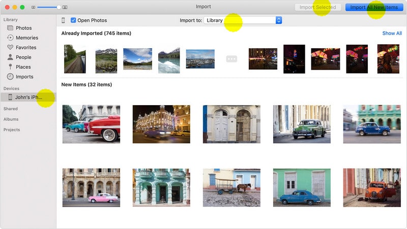 import videos from ipad to imac using photos app