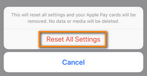 reset all settings iphone password