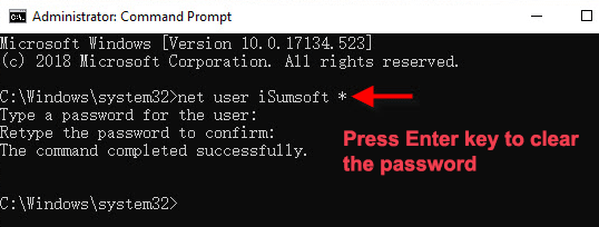 windows 10 skip login via command prompt