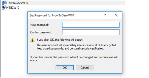 set a new password for windows 10 admin account