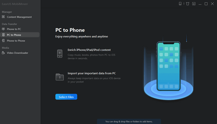 easeus mobimover pc to phone transfer