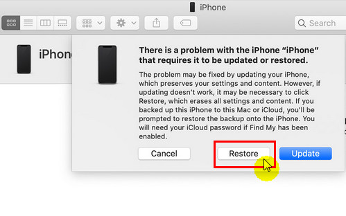 restore iphone in recovery mode