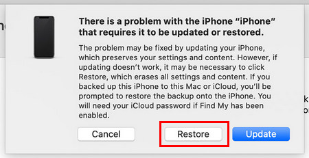 restore iphone 6 in recovery mode