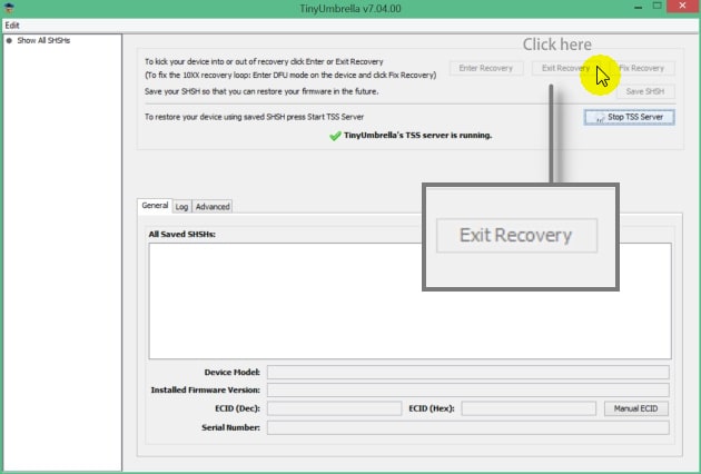 exit recovery tinyumbrella