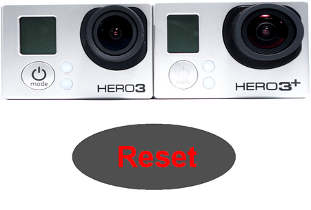 reset gopro hero 3 and 3+