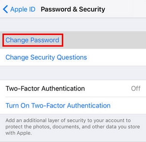 remove find my iphone after reset apple id password