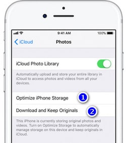 check if turn on icloud photo library