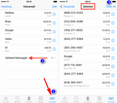 delete voicemail to free up other space