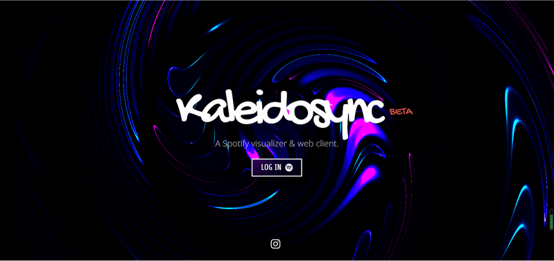 online spotify visualizer kaleidosync.herokuapp